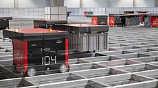 Distribuní centrum ve Vídni. Automatizovaný systém odstrauje runí...