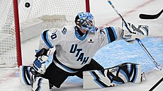 Karel Vejmelka v brán Utah Mammoth inkasuje.