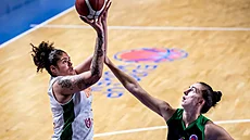 Amanda Zahuiová ze abin Brno stílí na ko Dinama Trenjevky.