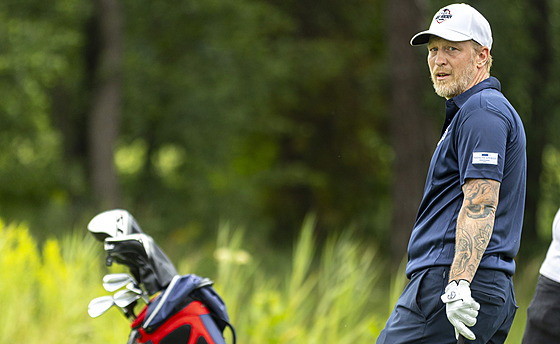Ale Hemský na golfovém turnaji hokejist.