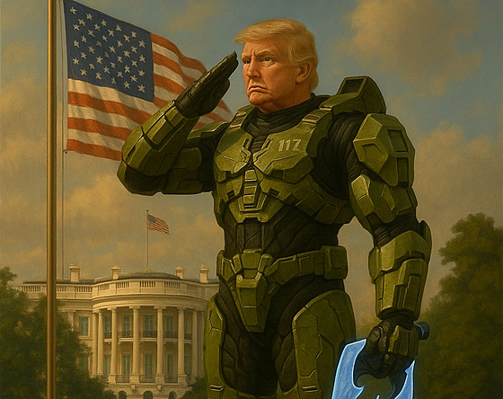 Donald Trump jako Master Chief