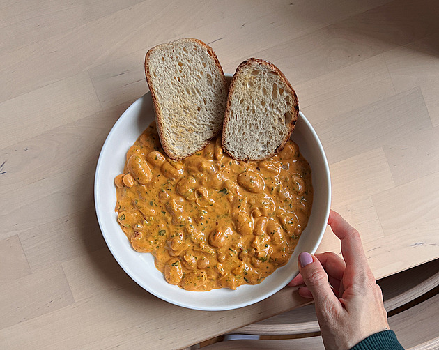 Krémové máslové fazole podle Míši z Minispajz