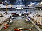 Pohled do rozestavn multifunkn arny v Brn. Ponese nzev T-Mobile arena....