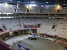 Pohled do rozestavn multifunkn arny v Brn. Ponese nzev T-Mobile arena....