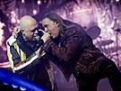 Zp�v�ci Michael Kiske a Andi Deris na koncert� Helloween (24. ��jna 2025,...