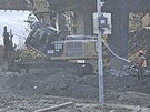 Demolice sti mostu na Rudn ulici v Ostrav. (27. jna 2025)