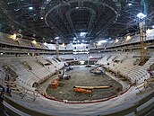 Pohled do rozestav�né multifunk�ní arény v Brn�. Ponese název T-Mobile arena....