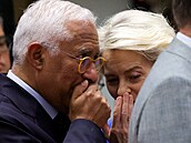 P�edseda Evropské rady Antonio Costa a p�edsedkyn� Evropské komise Ursula von...