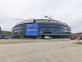 Pohled na rozestav�nou multifunk�ní arénu v Brn�. Ponese název T-Mobile arena....