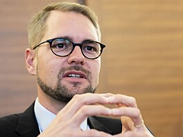 Místopedseda TOP 09 Matj Ondej Havel, který kandiduje na éf strany místo...