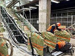 Rekonstruovaná stanice metra Pankrác. (21. �íjna 2025)