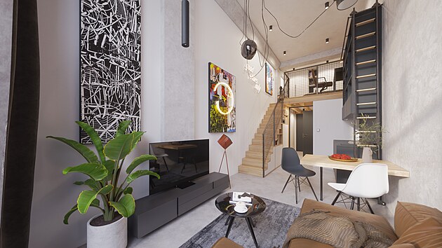 Originln loftov bydlen s pbhem a investinm potencilem