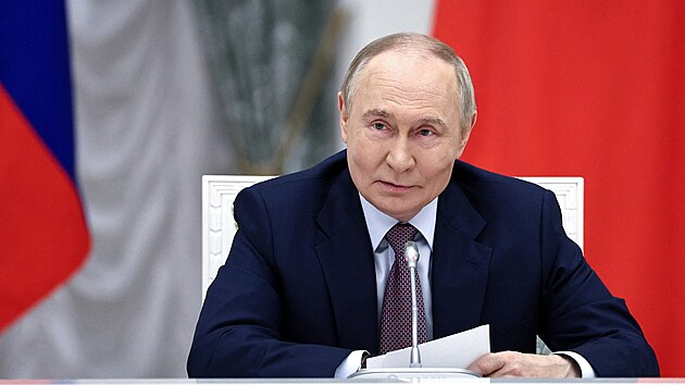 Rusk� prezident Vladimir Putin (23. ��jna 2025)