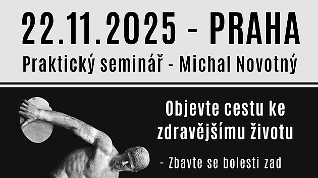 Fyzioterapeut a kondin trenr Michal Novotn na semini porad, jak vnmat signly tla a pracovat s bolest