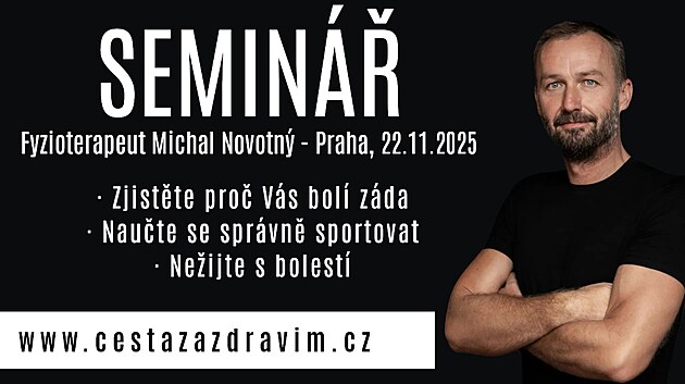 Fyzioterapeut a kondin trenr Michal Novotn na semini porad, jak vnmat signly tla a pracovat s bolest