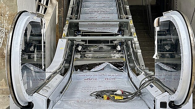 Rekonstruovan� stanice metra Pankr�c. (21. ��jna 2025)