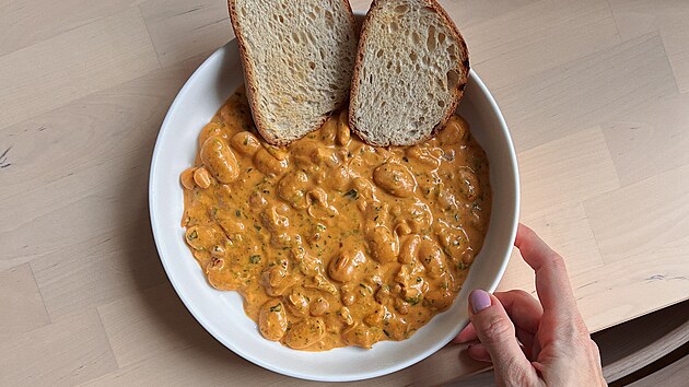 Krémové máslové fazole podle Míi z Minispajz