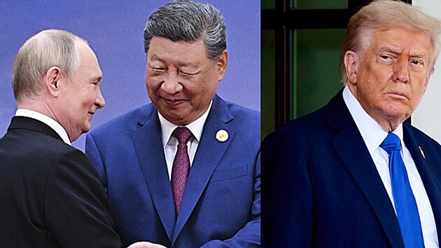 Zleva: Vladimir Putin, Si �in-pching, Donald Trump