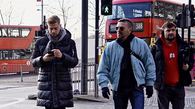 Petr Vtrovsk a Tom epka pi naten dokumentu epka: Hnk