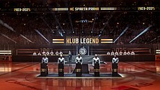 Uvedení do spar�anského Klubu legend pro p�tici nových hrá��. Jaroslav Hlinka,...