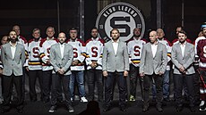 Uvedení do spar�anského Klubu legend pro p�tici nových hrá��. Jaroslav Hlinka,...