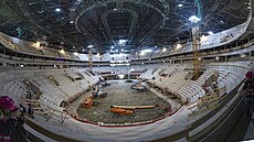 Pohled do rozestav�né multifunk�ní arény v Brn�. Ponese název T-Mobile arena....