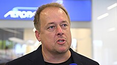 Pedseda Fotbalové asociace eské republiky David Trunda po píletu na praské...