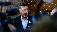 Zástupci hnutí ANO, SPD a Motorist, kteí jednají o sestavení nové vlády, u...