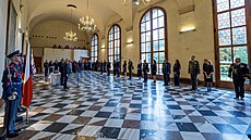 Prezident republiky Petr Pavel p�i p�íle�itosti státního svátku Dne vzniku...