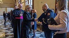 Prezident republiky Petr Pavel p�i p�íle�itosti státního svátku Dne vzniku...