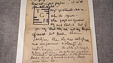 Výstava obálky se slovy prezidenta Tomá�e G. Masaryka v Národním archivu. (21...