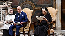 Pape Lev XIV. vede v Sixtinské kapli spolenou modlitbu s britským králem...