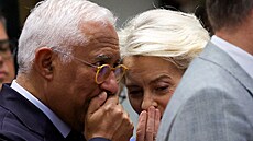 P�edseda Evropské rady Antonio Costa a p�edsedkyn� Evropské komise Ursula von...