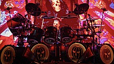 Bubeník Dani Löble na koncert� Helloween (24. �íjna 2025, Praha).