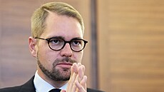 Místop�edseda TOP 09 Mat�j Ond�ej Havel, který kandiduje na �éf strany místo...