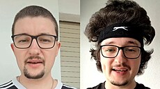 Frank Ilett p�ed svým vlasovým dobrodru�stvím (vlevo). Te� �eká, a� United...