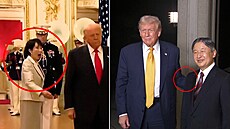 Dva Trumpovy pelapy proti etiket bhem návtvy v Japonsku (28. íjna 2025)