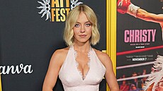 Sydney Sweeney v Los Angeles na premié�e filmu Christy (25. �íjna 2025)
