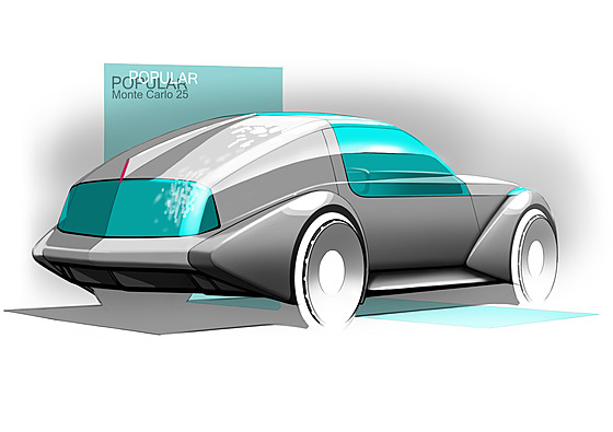 Návrh moderní interpretace kody Popular Monte Carlo od designéra Petra Sieberta