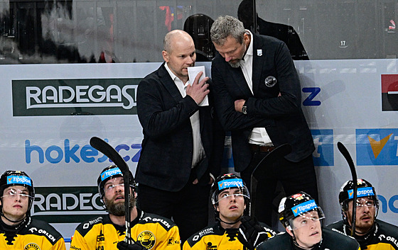 Litvínov�tí trené�i Franti�ek Ptá�ek (vlevo) a Jakub Petr.