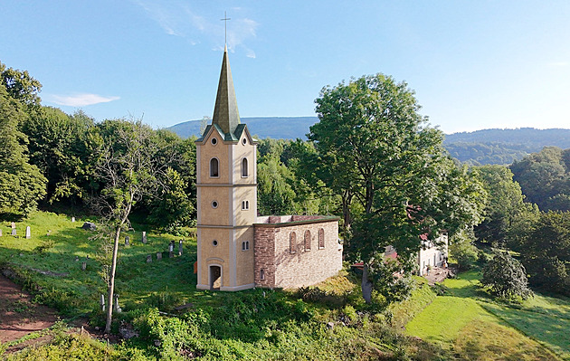 Vizualizace budoucí podoby evangelického kostela v Rudníku