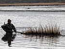 Podzimní výlov Behyského rybníka v Národní pírodní rezervaci...