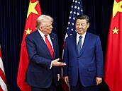 Americký prezident Donald Trump a jeho ínský protjek Si in-pching se...