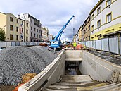 První kompletn vyraená stanice metra D je Olbrachtova. (30. íjna 2025)