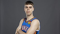 Srbský basketbalista Nikola Topi v dresu Oklahoma City Thunder.