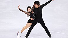 Suej Wej-in a Chan Cchung v závru svého rytmického tance na ínské Grand Prix.