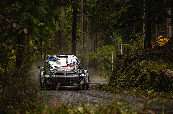 Sebastian Ogier na trati Japonské rallye.