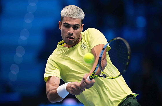 Carlos Alcaraz v akci na Turnaji mistr�.