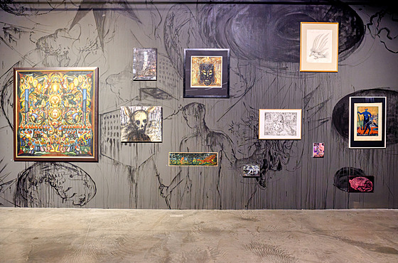 Z výstavy Josefa Váchala a Josefa Bolfa v Museu Kampa