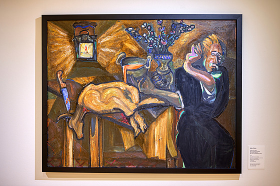 Obraz od Emila Filly na výstav� Kubismus v Museu Kampa